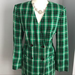 Pendleton Vintage Women’s 12 14 skirt Suit Green Plaid St Patrick’s